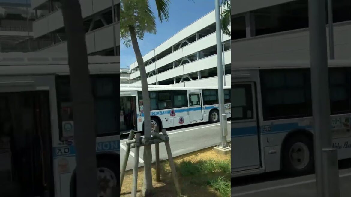 【沖縄】なぜか那覇空港に、定期で来ない那覇バス市内線の車両がいる #shorts