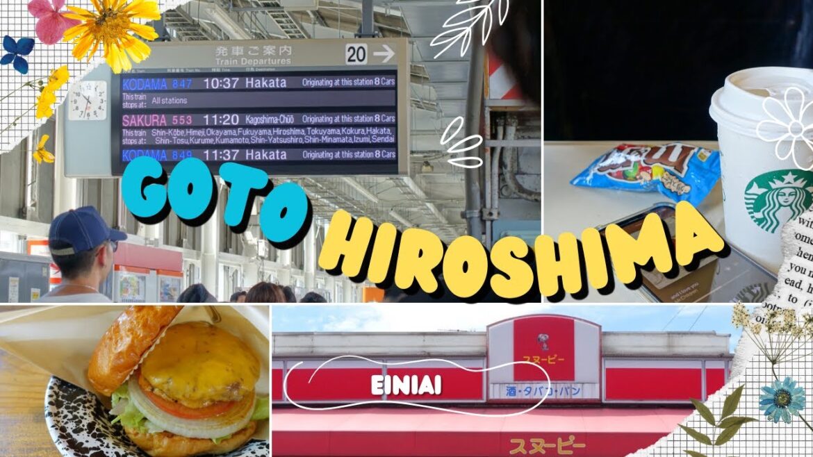 【大阪・広島旅行vlog】夫の実家へ帰省旅🐶| 新幹線 | 新大阪 | 福山グルメ | 駅弁 | ハンバーガー | スヌーピー | 일본vlog |