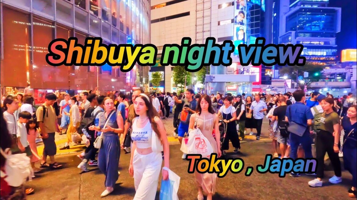 [4K] Walking Tour in Shibuya at night . Tokyo, Japan.