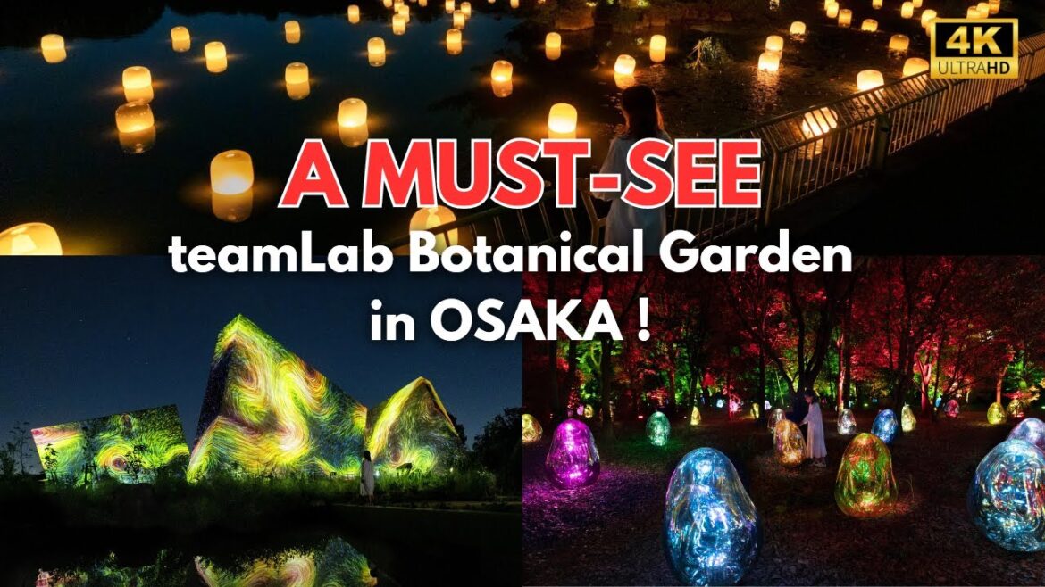 DREAMLIKE FAIRYTALE FOREST! Teamlab Botanical Garden Osaka Walking Tour [4K60 HDR]