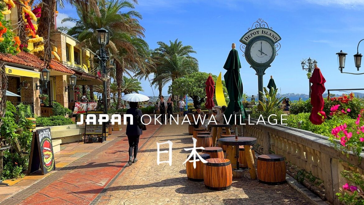 4K Japan Walking Tour | American Village Okinawa - 4K HDR 60fps