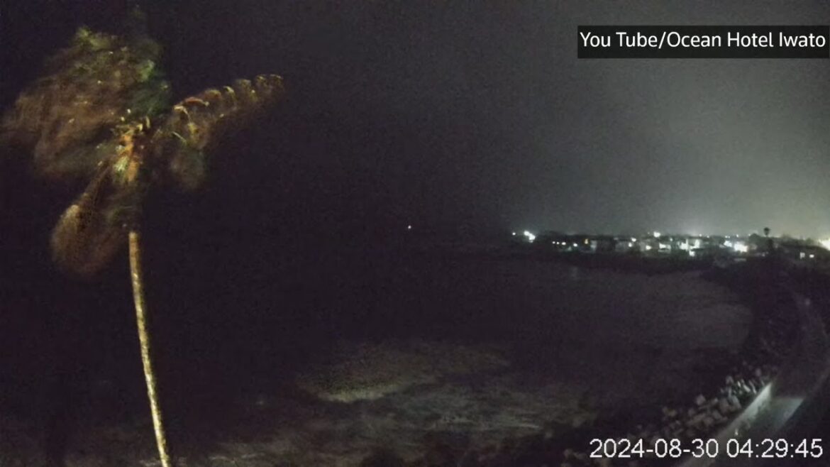 Typhoon Shanshan lingers in Southwest Japan