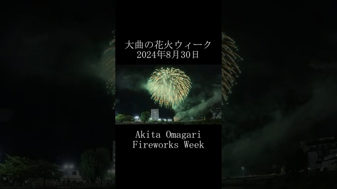 大曲の花火ウィーク 2024年8月30日 Akita Omagari Fireworks Week #shorts #fireworks #花火