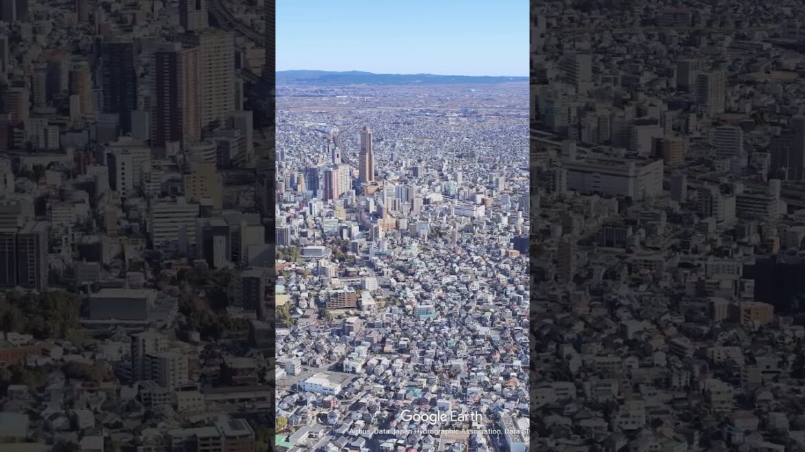 Part.105 | まもなく浜松【Google Earth Studio】#shorts #浜松 #静岡 #バーチャル旅行 #hamamatsu #googleearth #dronegang