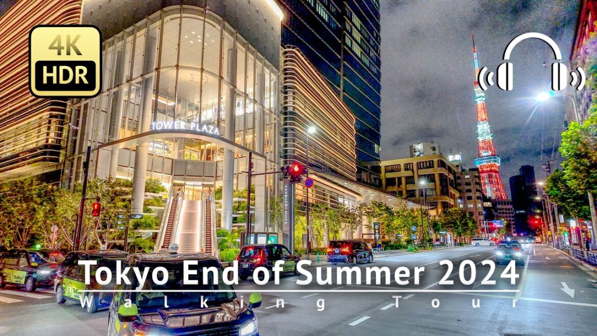 Tokyo End of Summer 2024 Azabudai to Roppongi Walking Tour [4K/HDR/Binaural]