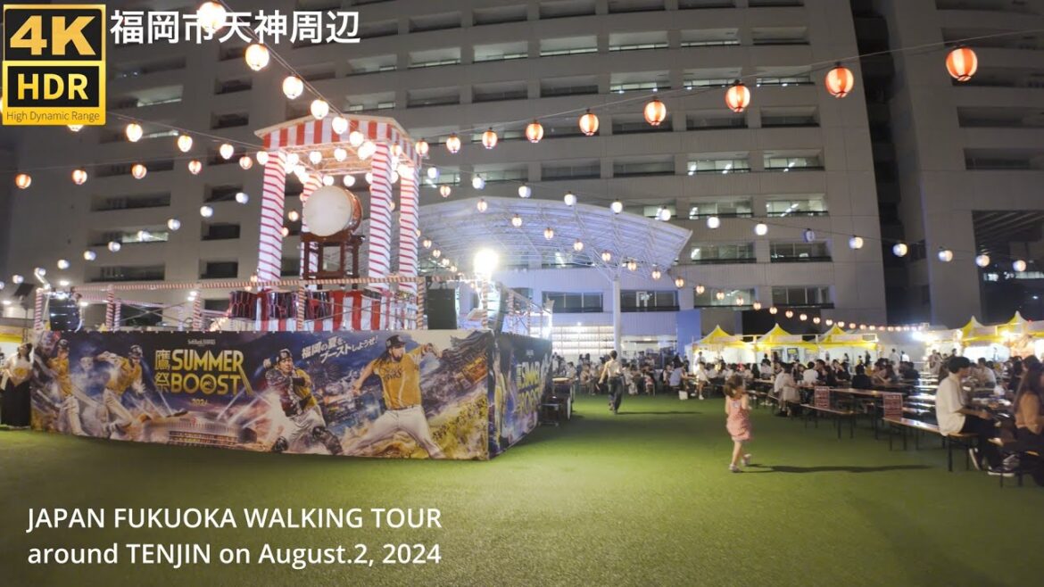 福岡市天神周辺(8/2)を歩く4khdr japan walking tour around Tenjin area in Fukuoka city 福岡市天神周辺(8/2)を歩く4khdr japan walking tour around Tenjin area in Fukuoka city