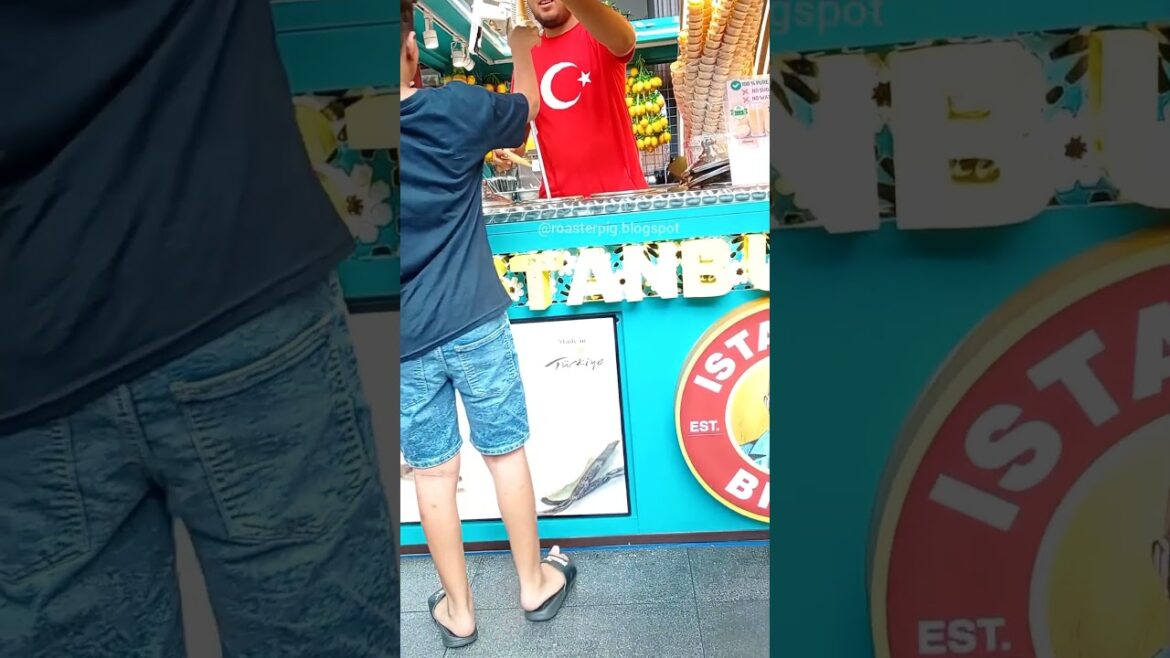 Turkish Ice Cream Tricks Street Food Malaysia Walking Tour Turkish Ice Cream Tricks _ Street Food _ Malaysia Walking Tour