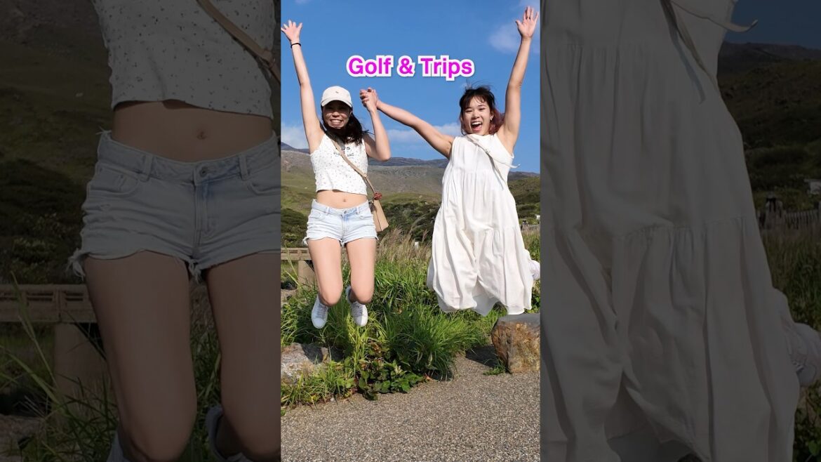 구마모토 골프여행 3일차 | 라운드 후 아소산 분화구 입구에서 만난 귀엽고 예쁜 홍콩 아가씨들과 함께 #shorts #shortsfeed #golf #일본골프 #골프여행 #구마모토