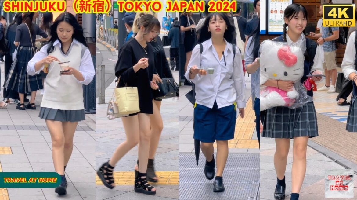 4k hdr japan travel 2024 | Walk in Shinjuku（新宿）Tokyo Japan |  Relaxing Natural City ambience