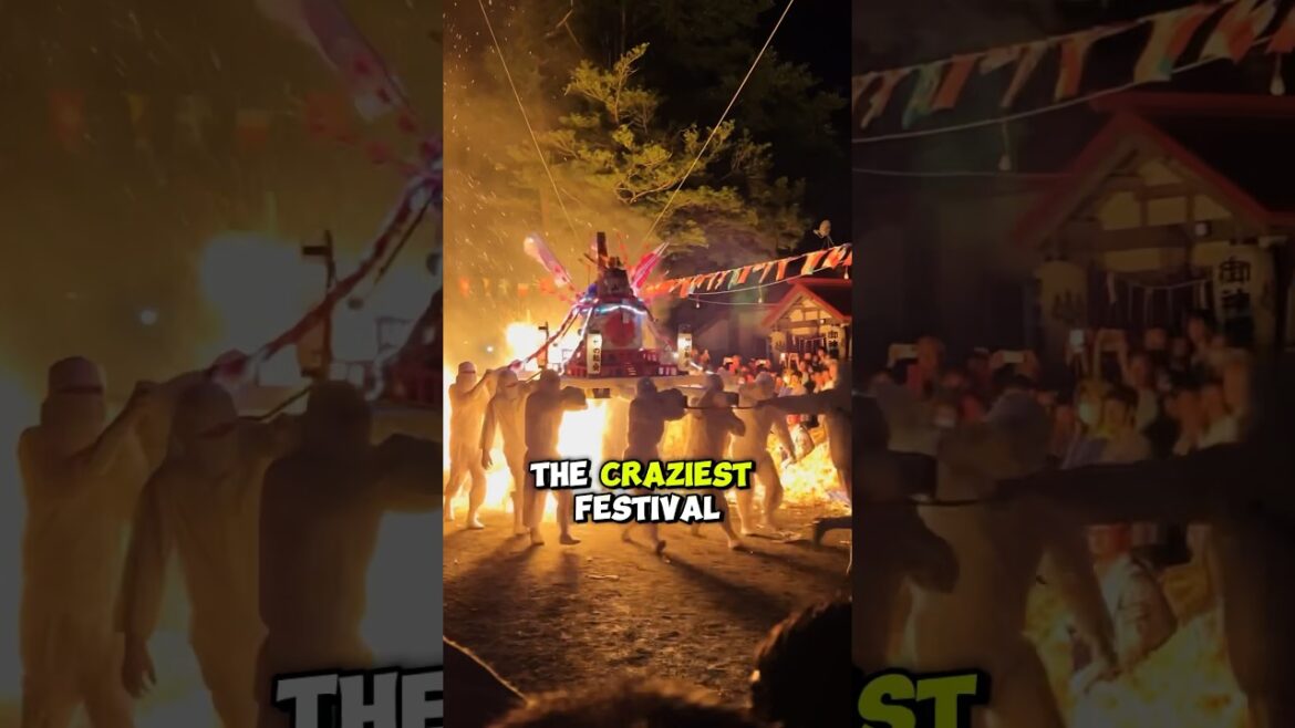 Japan's Craziest Fire Festival #japan #hokkaido