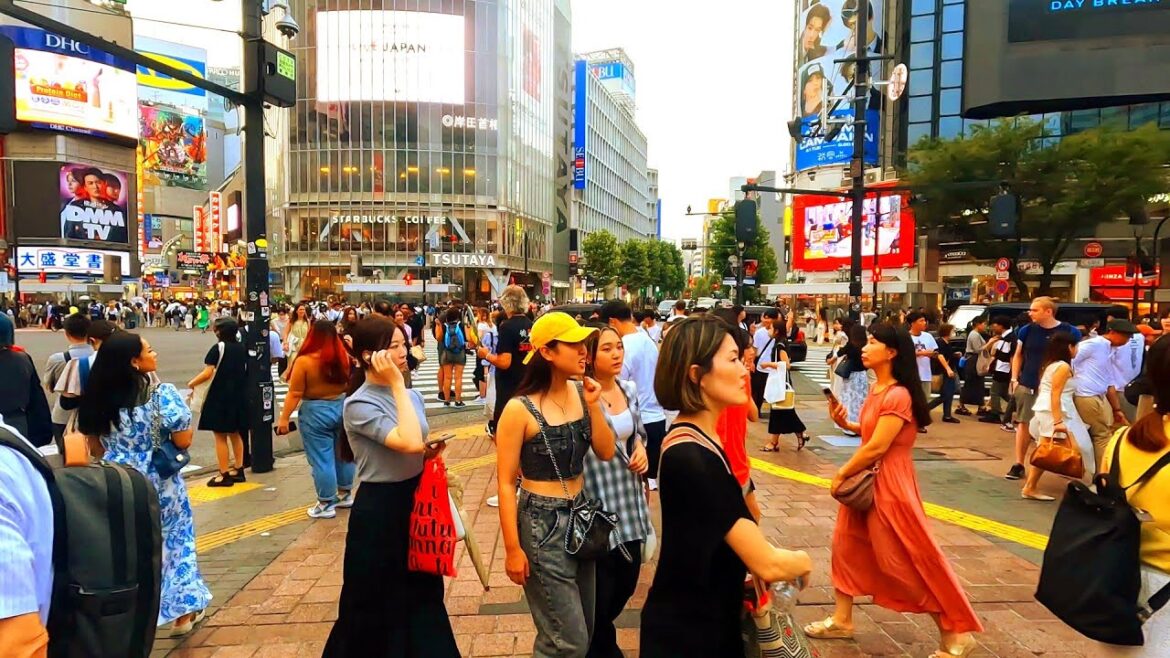 [4K] Summer Walking Tour in Shibuya.  Tokyo, Japan.