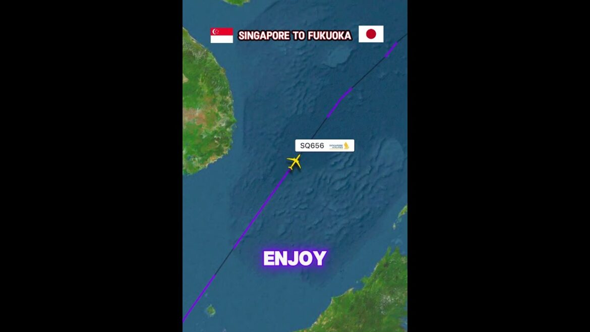 SINGAPORE to FUKUOKA Flying Route – Singapore Air Lines SQ656 #shorts #travel #aviation #journey SINGAPORE to FUKUOKA Flying Route - Singapore Air Lines SQ656 #shorts #travel #aviation #journey
