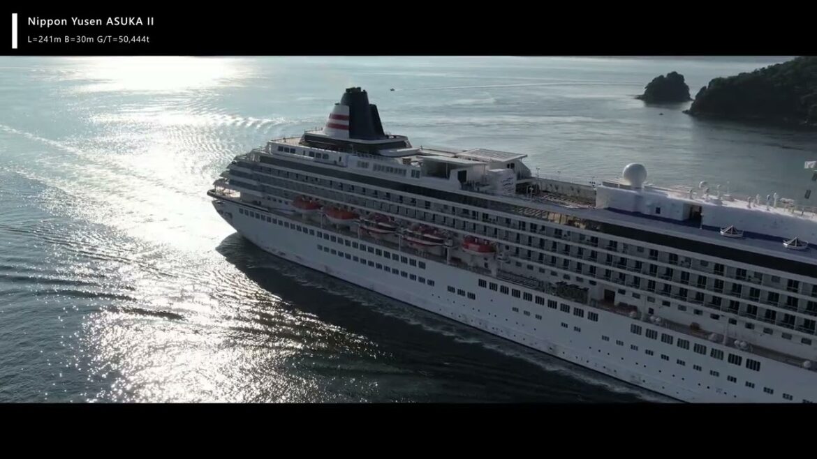 Aerial Footage with drones #28 - The Asuka II sailing through the Seto Inland Sea / cinematic 4K