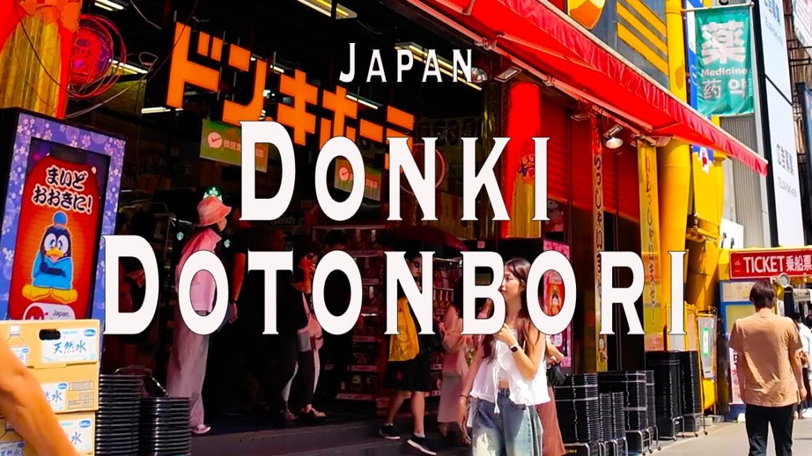 Donki dotonbori 4K Walking Tour (Tokyo Japan) - Tour with Captions & Immersive Sound.ドンキ道頓堀