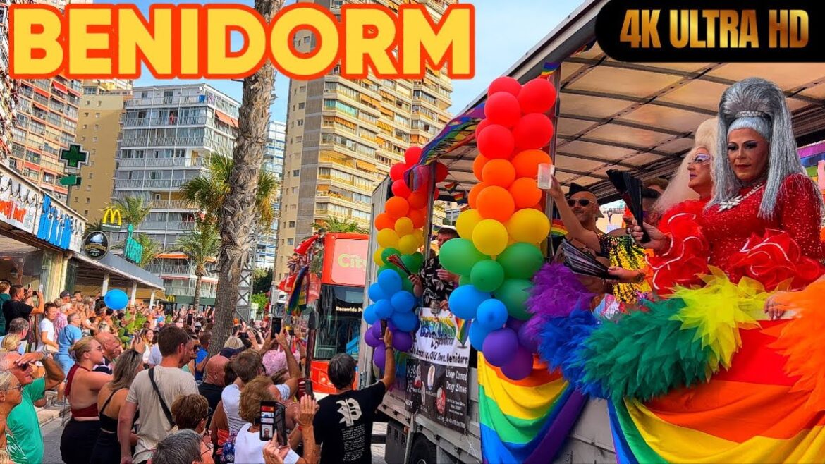 Benidorm Pride PARADE 2024 – beach fills up with COLOR! 4K πποΈ Benidorm Pride PARADE 2024 - beach fills up with COLOR! 4K πποΈ
