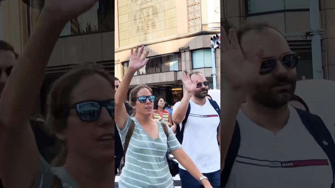 Foreign Tourists in Ginza, Tokyo || #japan #travel #walkthrough #ginza #shorts