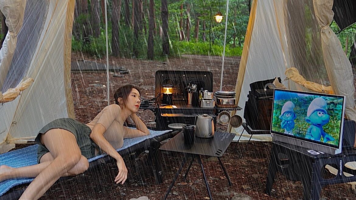 โ Solo camping in the rain in a tent as comfortable as home in the 700m mountain ๐ง โ Solo camping in the rain in a tent as comfortable as home in the 700m mountain ๐ง