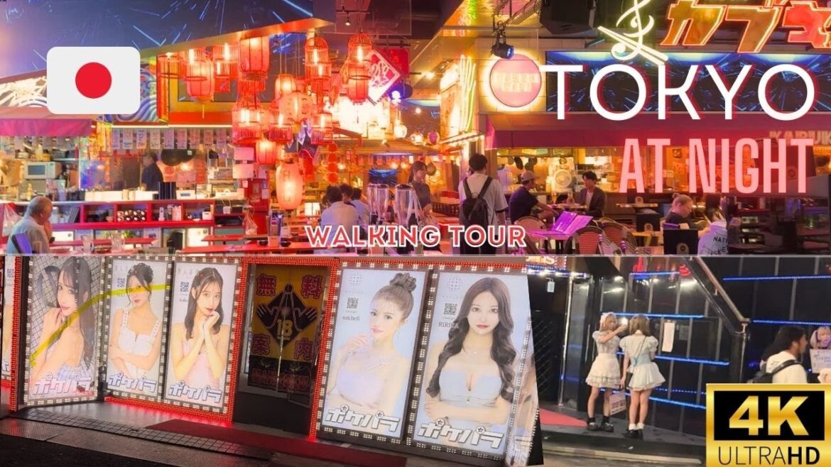 Nightlife in Tokyo, Japan,  Walking Tour 4K, Friday Night Nightlife in Tokyo, Japan,  Walking Tour 4K, Friday Night