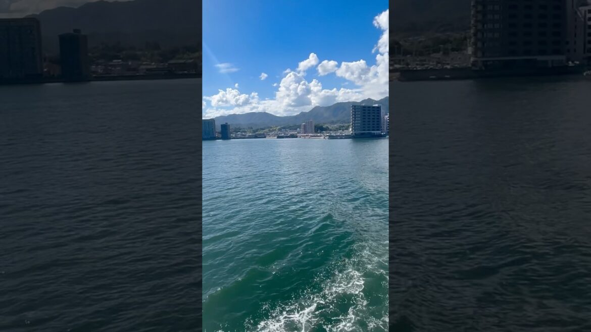 Beautiful short ride from Hiroshima to Miyajima #explore #travel #japan #hiroshima #osaka 🇯🇵