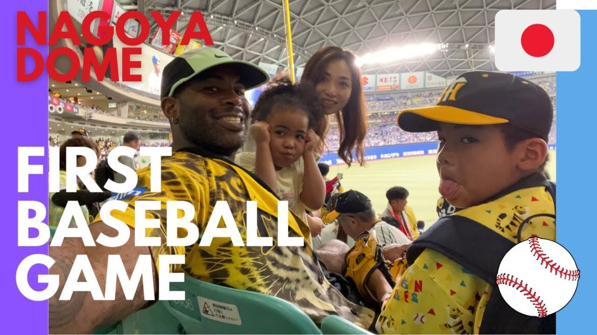 Our families first Baseball game in Japan - Hanshin Tigers VS Chunichi Dragons in Nagoya Dome.