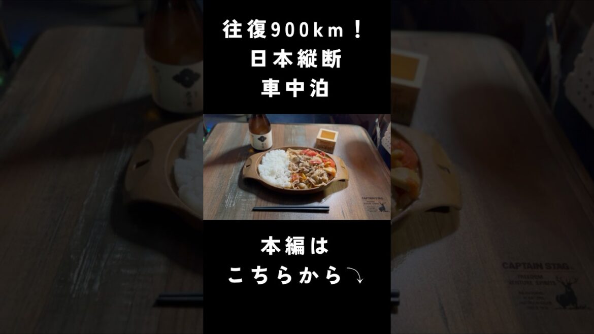 【総距離約1000km】仕事終わりで日本縦断をやってみた件【車中泊】 CM #shorts