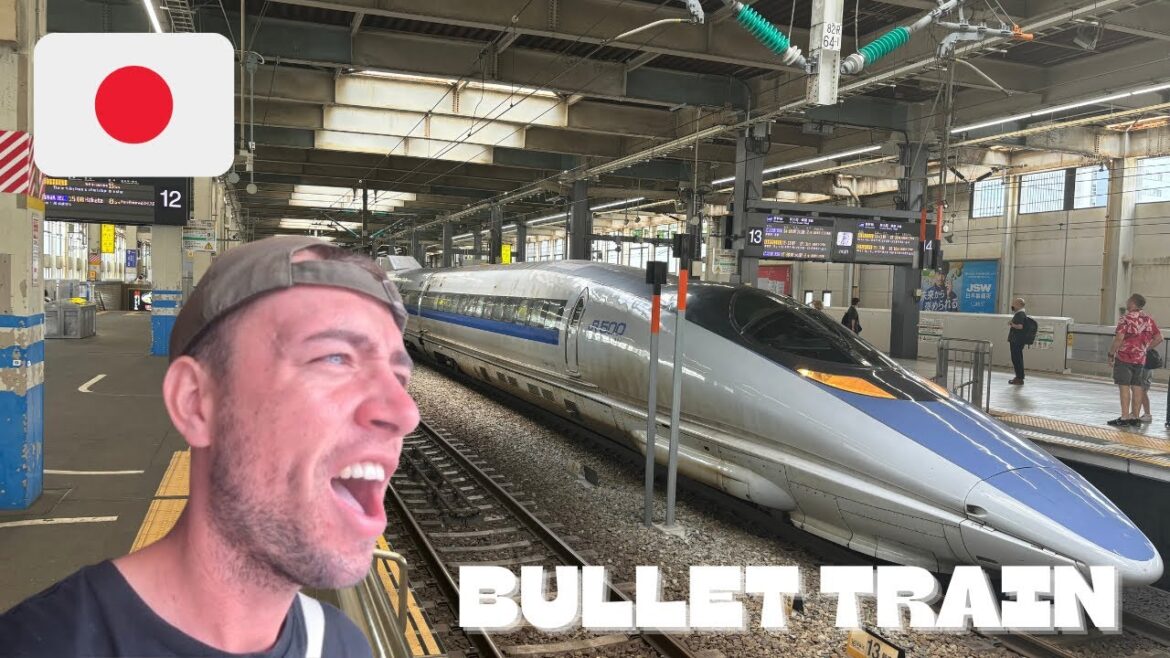 First Bullet Train Shinkansen in Japan (Osaka to Hiroshima)
