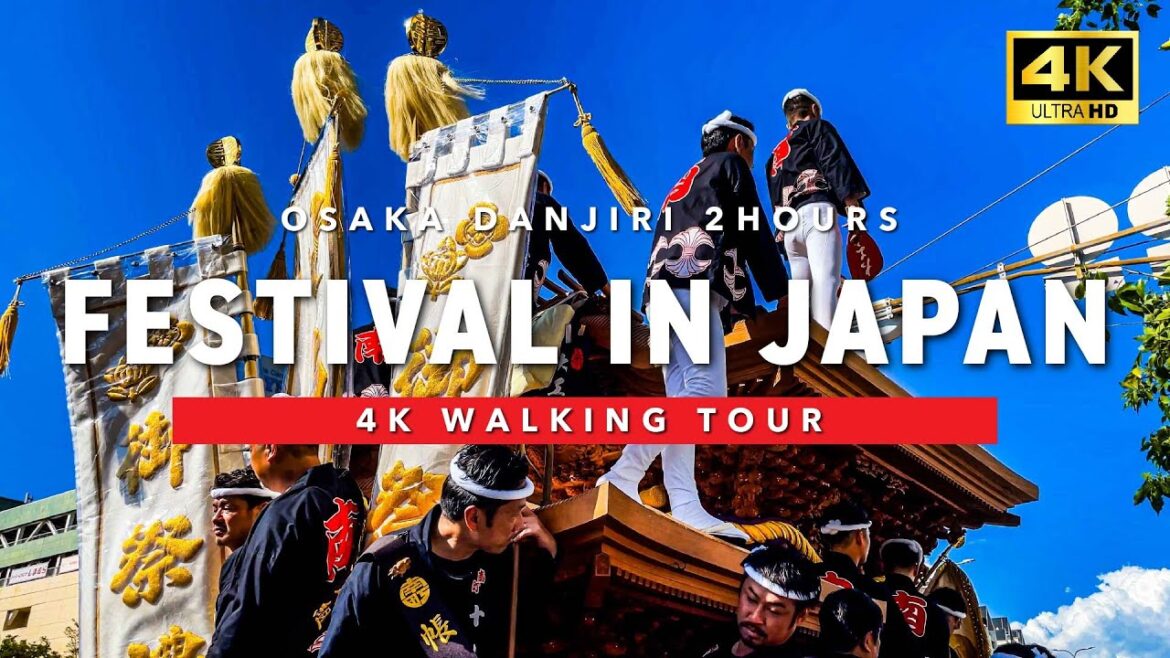 【🇯🇵Osaka💖] Japan Festival Walking Tour Danjiri Festival in Kishiwada 4K 60fps ASMR
