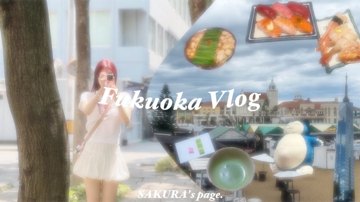 일본*후쿠오카*여행 브이로그🇯🇵🍣/나카스 야타이🍢🍻/일본감성"라쿠스이엔"🔅🌳/쇼핑몰 캐널시티🩰🛍️/모모치해변⛱️💦/ 真夏の福岡旅行🍉👒/中洲屋台街/楽水園/ガンダム噴水ショー