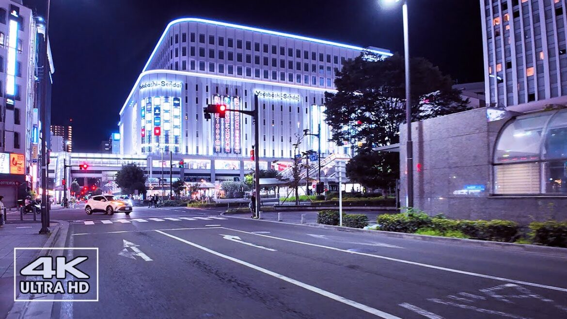 2/2 Exploring SENDAI/Japan's Nightlife: A Peaceful POV Walk Through the City 4K