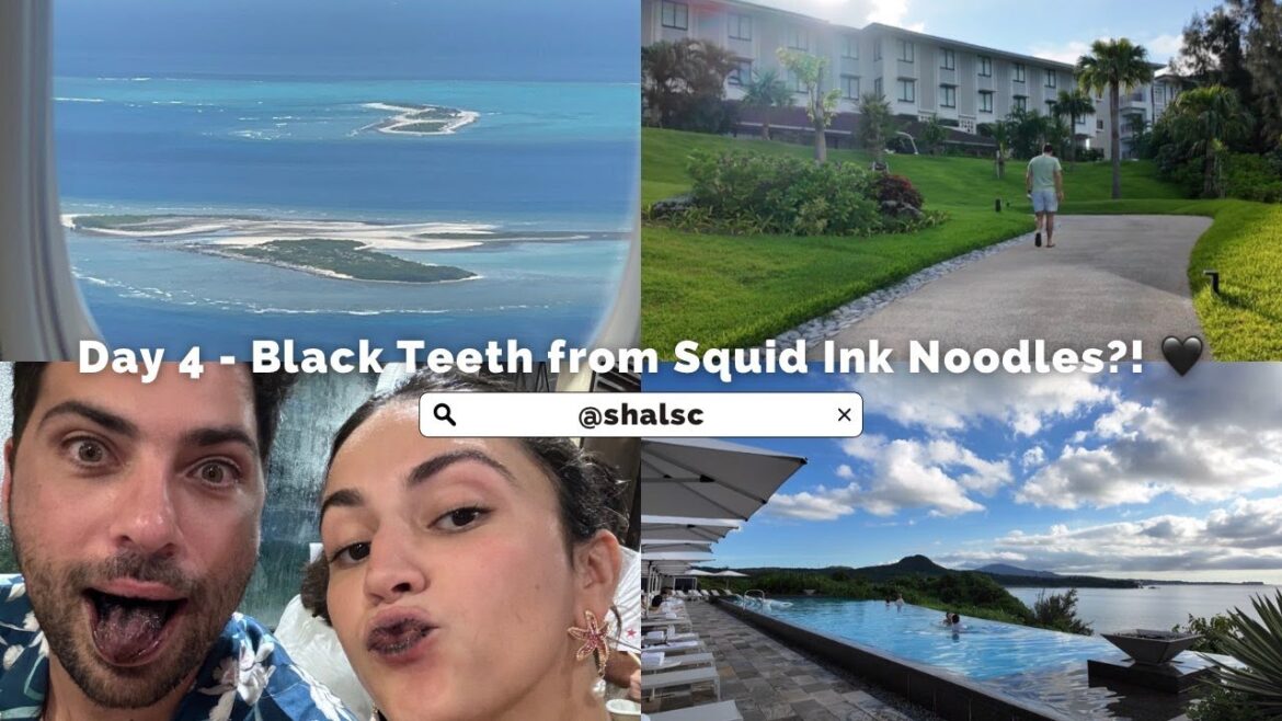Day 4 - I tried squid ink noodles in Okinawa!?🖤🍜