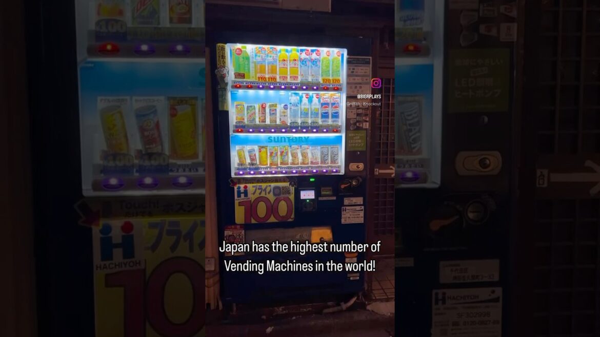Vending Machines in Japan! 🇯🇵🔥 #shorts #japan #travel