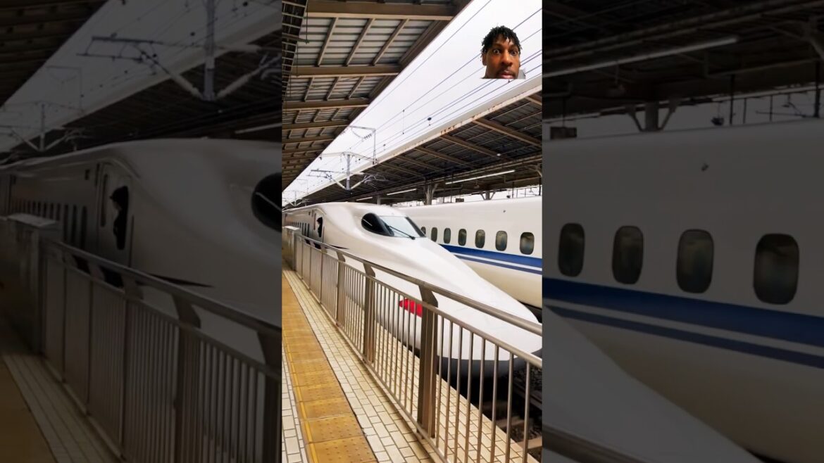 SHINKANSEN LEAVING THE STATION #train #station #travel #shinkansen #railway #jr   #shortsbeta