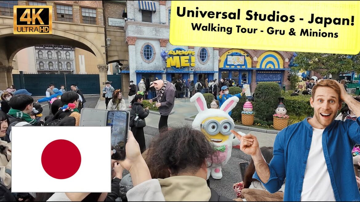 Universal Studios Osaka |  Japan GRU Minions | Walking Tour ASMR 4K