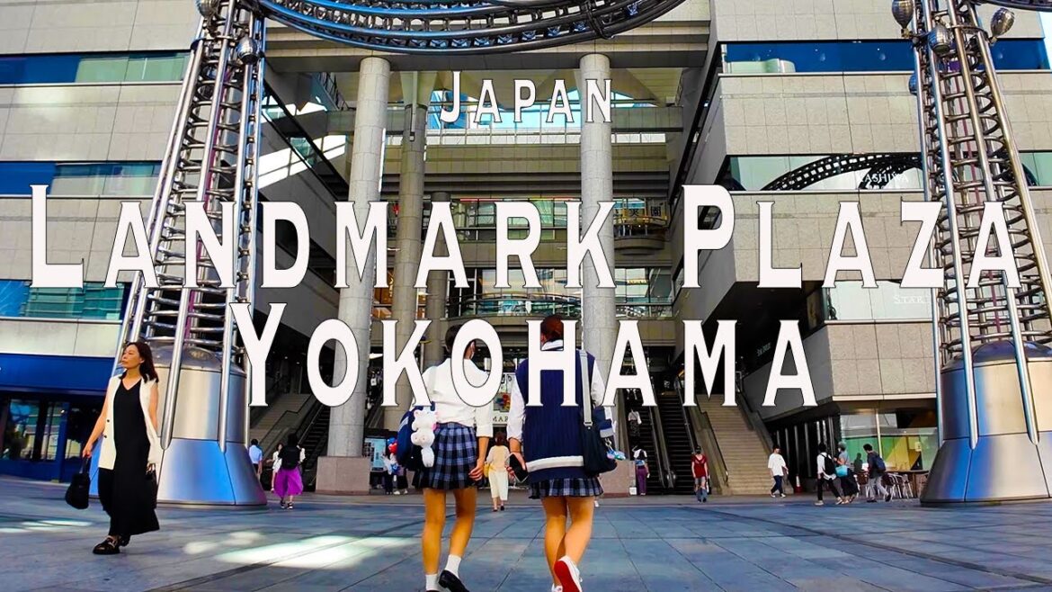 Landmark Plaza Yokohama 4K Walking Tour (Japan) - Tour with Captions & Immersive Sound.ランドマークプラザ横浜.