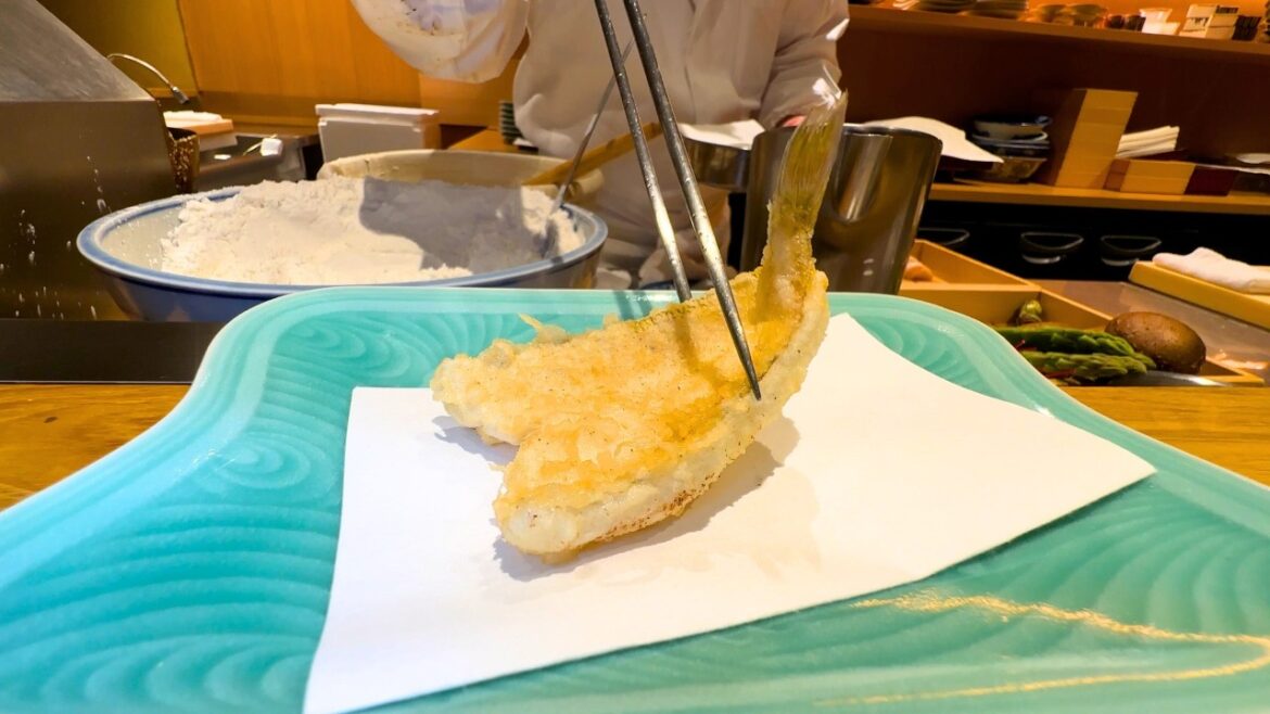 $200 Traditional Japanese TEMPURA Dinner in Tokyo Japan