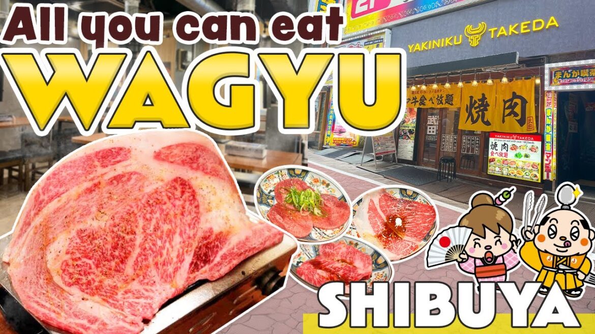 Shibuya Tokyo All You Can Eat Wagyu Yakiniku Buffet Restaurant / Japan Travel Tips