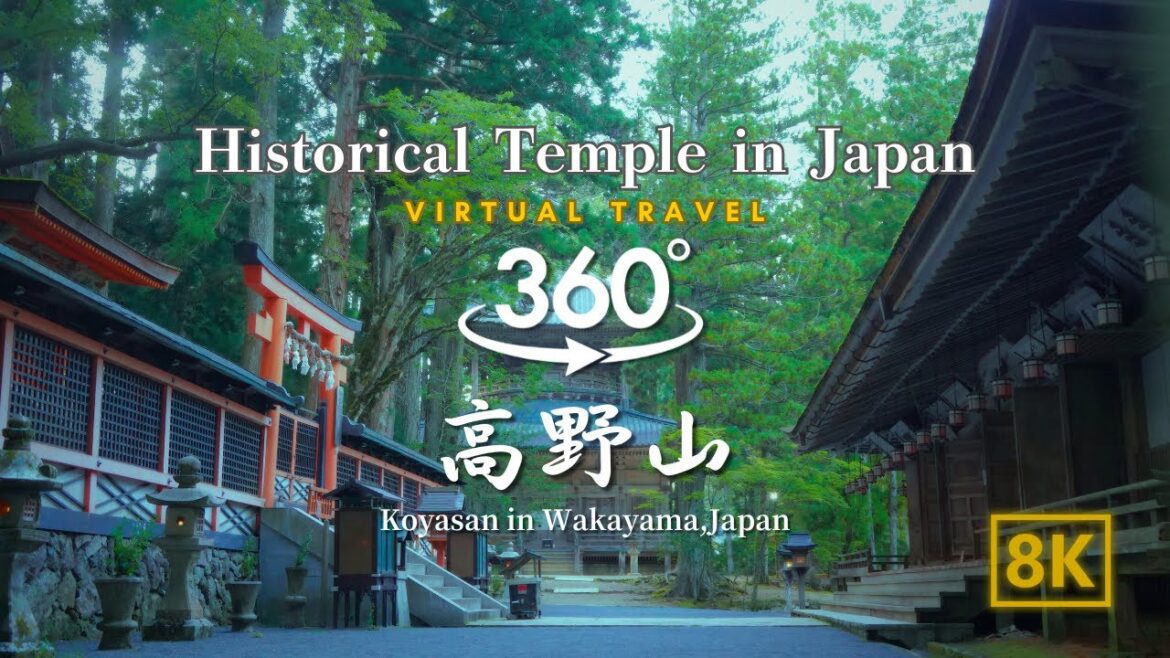Historical Temple,Koyasan,Japan 8k 360 video