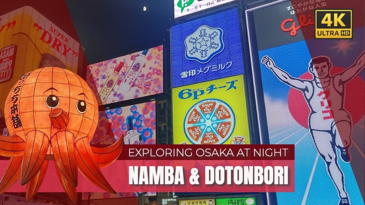 Exploring Osaka At Night - Namba Parks, Dotonbori & Kura Sushi