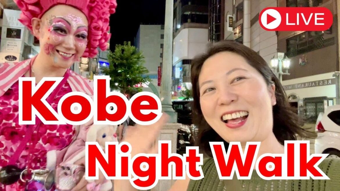 Kobe Night walk live #walkinglive #japanstreet Kobe Night walk live #walkinglive #japanstreet