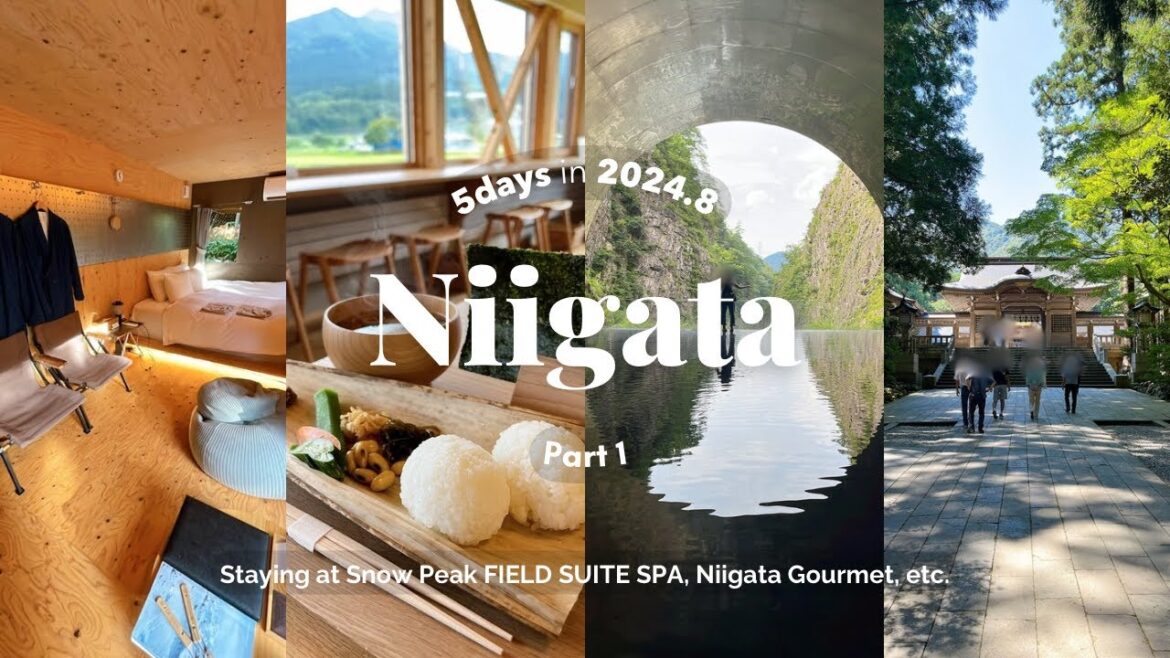 SUB)4泊5日の新潟夫婦旅 Part 1|十日町・魚沼・燕三条|Snow Peak FIELD SUITE SPAで贅沢ホテルステイ🏕️|絶景おにぎり屋さん🌾|清津峡渓谷トンネル| 彌彦神社⛩️ SUB)4泊5日の新潟夫婦旅 Part 1|十日町・魚沼・燕三条|Snow Peak FIELD SUITE SPAで贅沢ホテルステイ🏕️|絶景おにぎり屋さん🌾|清津峡渓谷トンネル| 彌彦神社⛩️