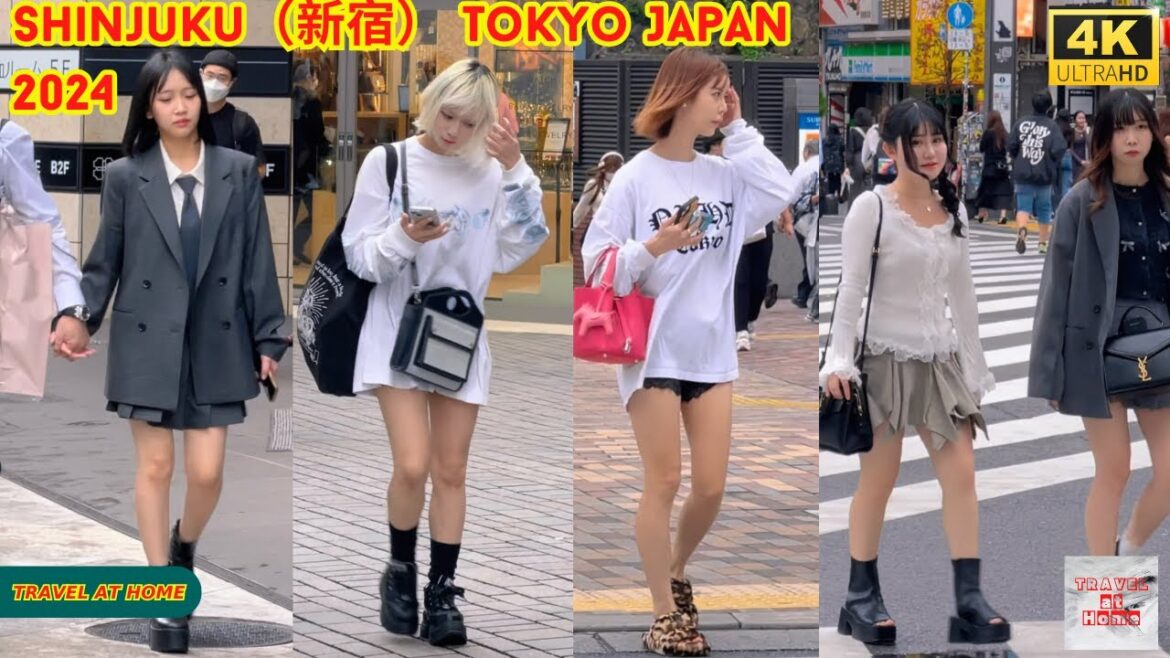4k hdr japan travel 2024 | Walk in Shinjuku（新宿）Tokyo Japan |  Relaxing Natural City ambience