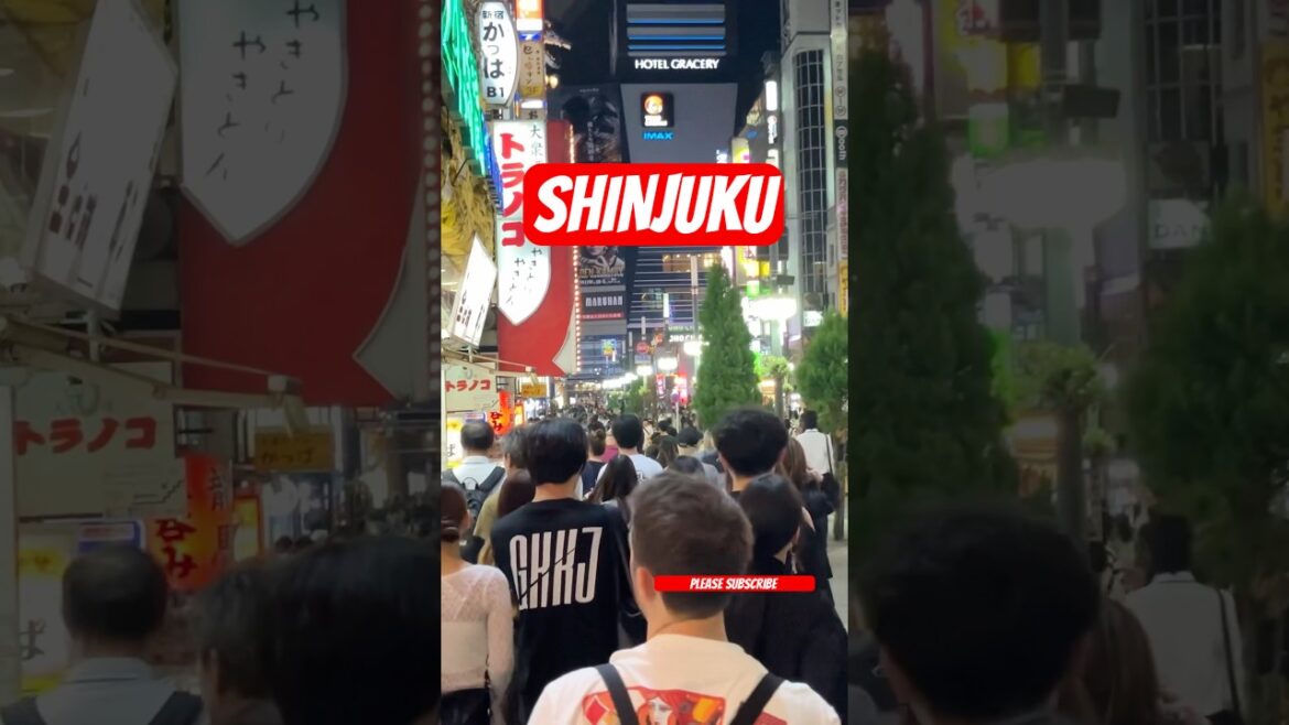 Shinjuku at Night || #japan #travel #walkthrough #shinjuku #shorts