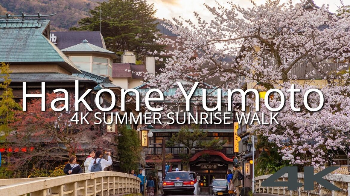 Hakone Walking Tour | Summer Morning walk in Hakone, Japan 4K | Peaceful Japanese Onsen Town Walk