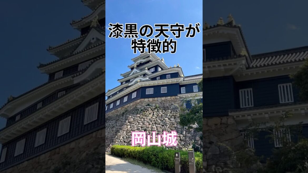 漆黒の天守が特徴的　岡山城　岡山県岡山市　岡山　岡山旅行　宇喜多秀家
