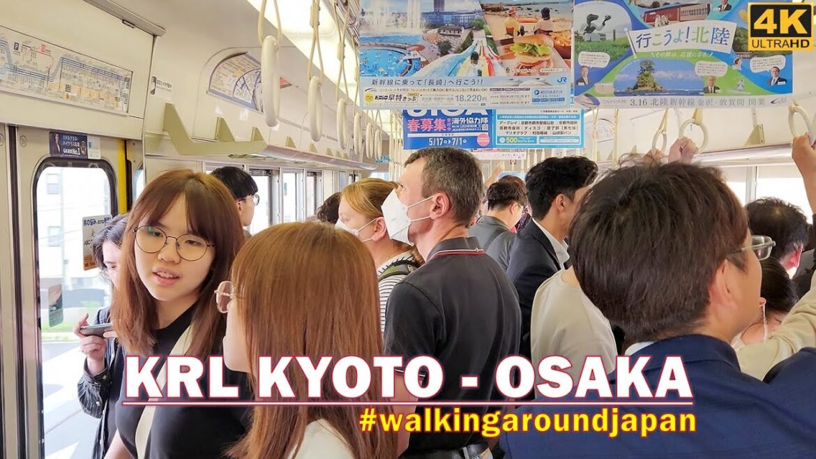 from Kyoto to Osaka with Japan Commuterline⁉️ Perjalanan Walking Around Indonesia naik KRL di Jepang