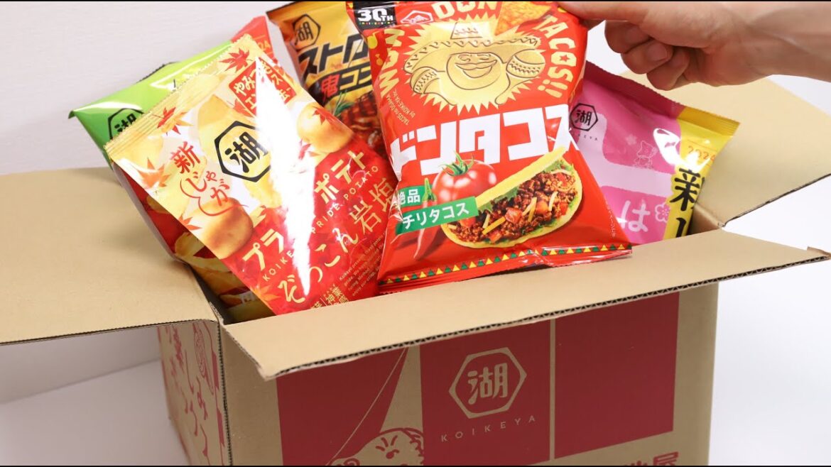 Koikeya Potato Chips and Snacks Lucky Box Unboxing Koikeya Potato Chips and Snacks Lucky Box Unboxing