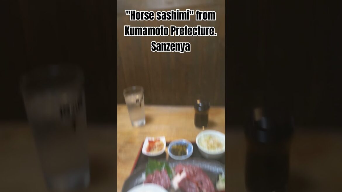 "Horse sashimi" from Kumamoto Prefecture. Sanzenya #japanesetravel