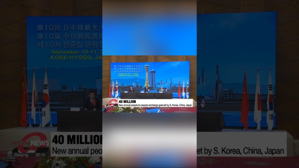 40 million is new goal for Korea, China, Japan’s tourism sector @ArirangCoKrArirangNEWS 40 million is new goal for Korea, China, Japan's tourism sector @ArirangCoKrArirangNEWS
