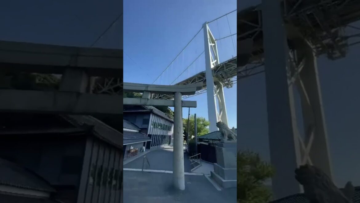 Scenic views of Mekari Shrine in Fukuoka, Japan