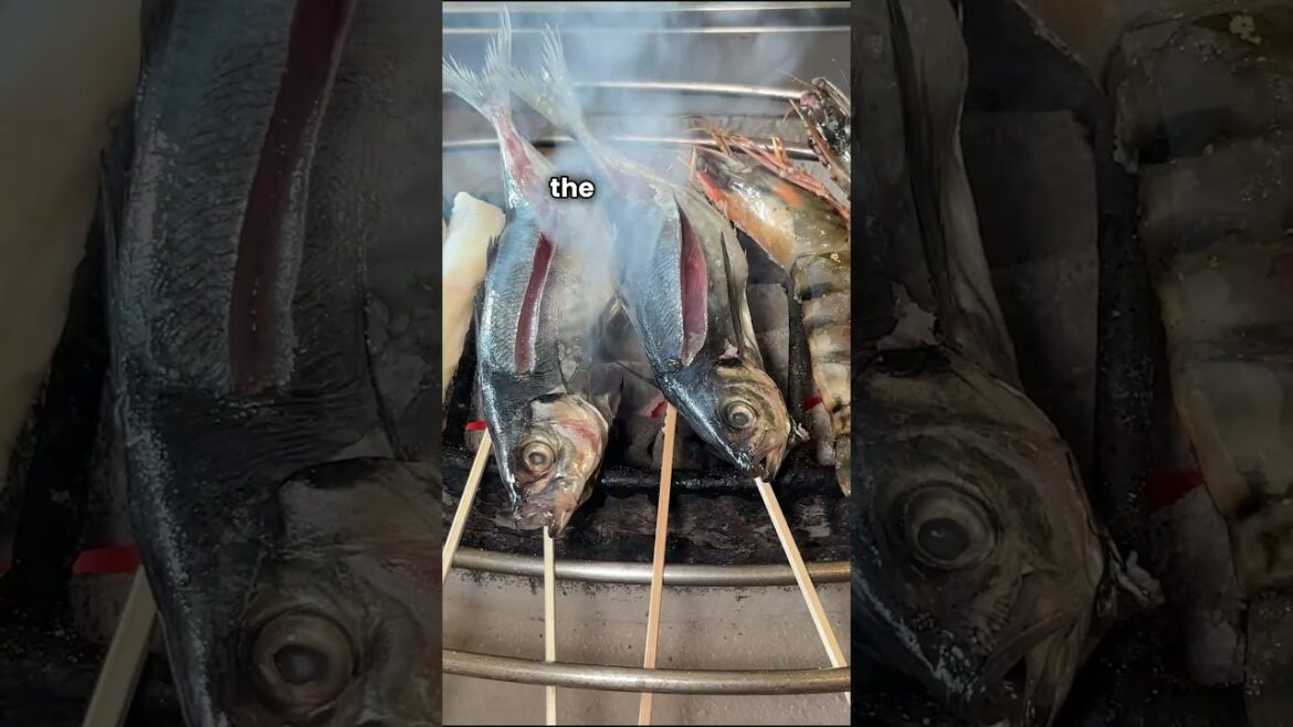 Traditional Japanese BBQ Restaurant Delivers Food on SMALL BOATS! #shorts